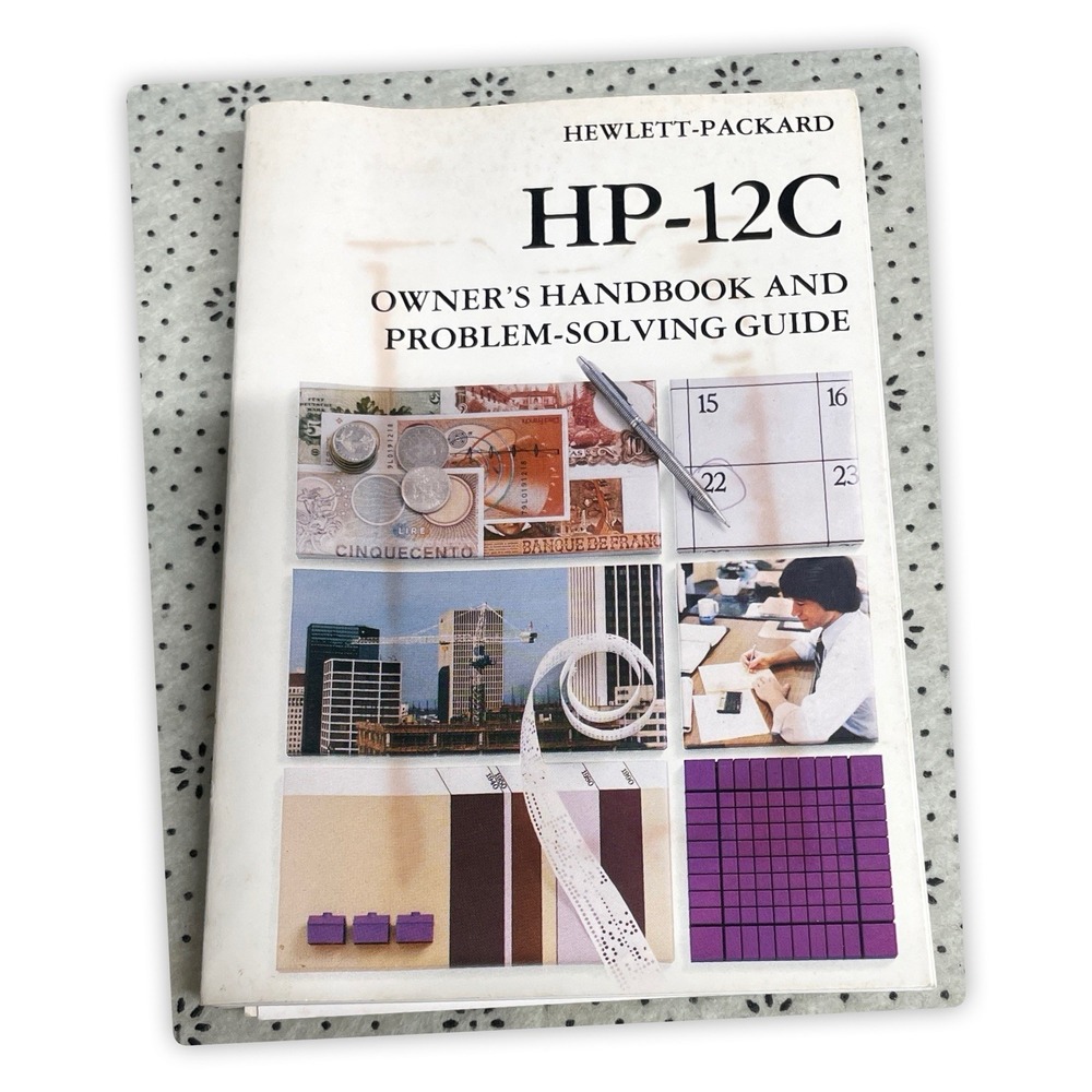 Vintage HP-12C Calculator Owner's Handbook and Problem Solving Guide Manual 1984